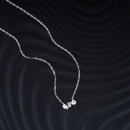 Three Stone Diamond Necklace