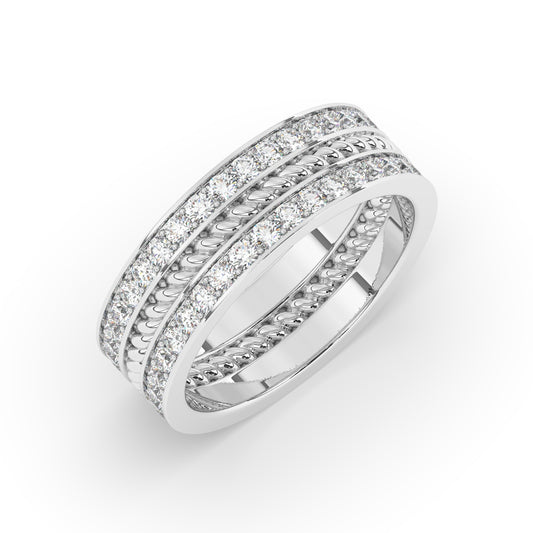 Two Row Eternity Band For Men