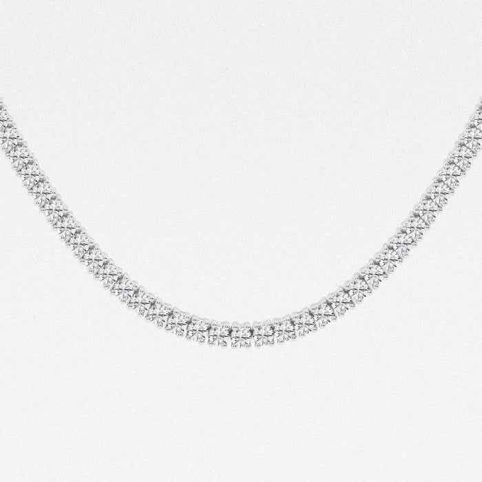 7 1/4 ctw Round Lab Grown Diamond Four-Prong Tennis Necklace