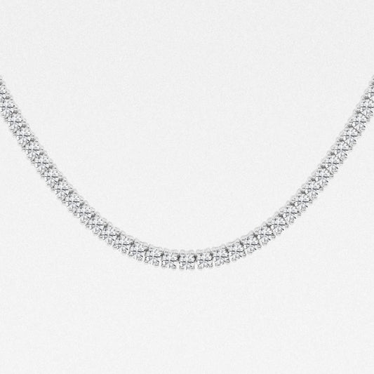 7 1/4 ctw Round Lab Grown Diamond Four-Prong Tennis Necklace