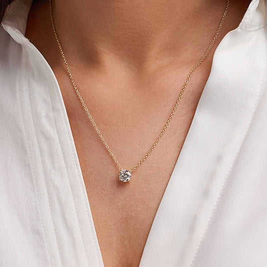 2 ctw Round Lab Grown Diamond Solitaire Pendant