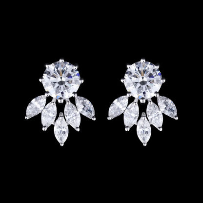 Flower Diamond Stud Earrings