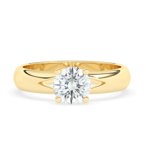 Round Solitaire Engagement Ring For Men