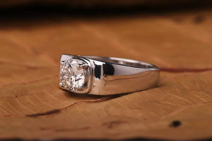 1.5 ct Diamond 14k White Gold Lab Grown Diamond Men's Ring